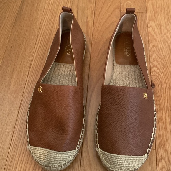 Ralph Lauren Brown Cameryn Espradille Flats - 8 - Picture 6 of 10